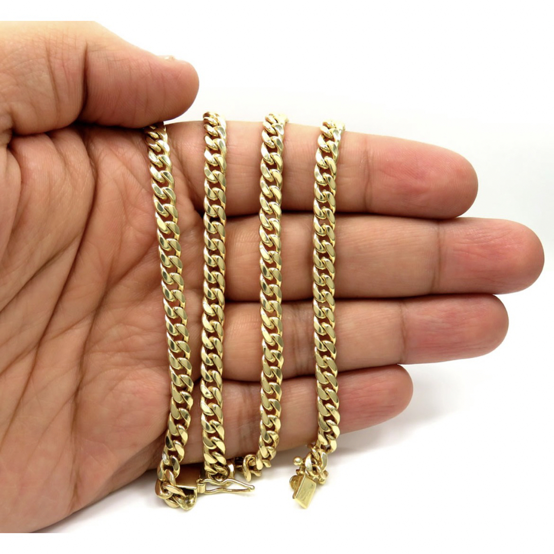 10K yellow gold Miami cuban link chain 1