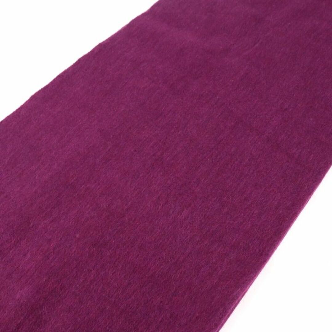 カシミヤ/シルク ストール 大判 マフラー 無地 フリンジ シンプル 小物 レディース パープル Cashmere silk