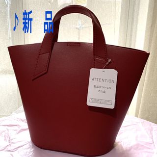 シマムラ(しまむら)のしまむら◇新品、未使用◇赤◇トート、ショルダー2waybag(トートバッグ)