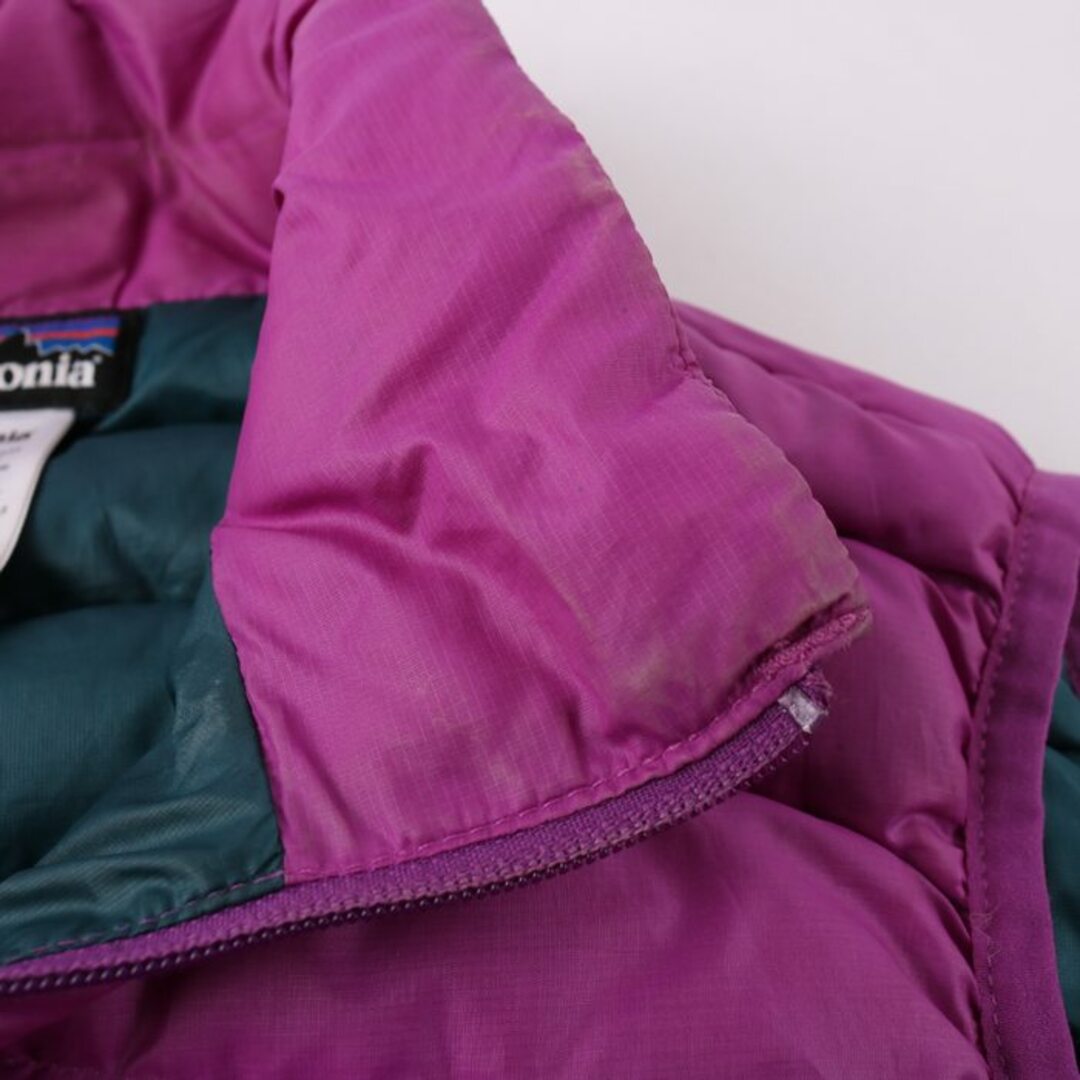 Patagonia　パタゴニア　ダウンベスト　エンジ　レディースS　ロゴ