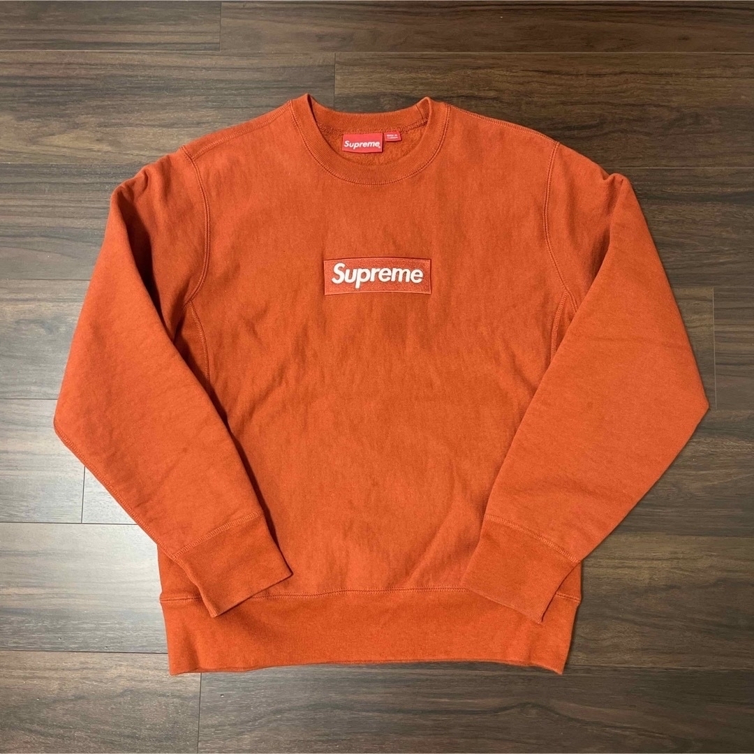 18AW Supreme Box Logo Crewneck Rust