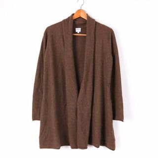 アルマーニ コレツィオーニ(ARMANI COLLEZIONI)のアルマーニコレッツォーニ カーディガン 長袖 ロング丈  カシミア混 無地 トップス  レディース 42サイズ ブラウン ARMANI COLLEZIONI(カーディガン)