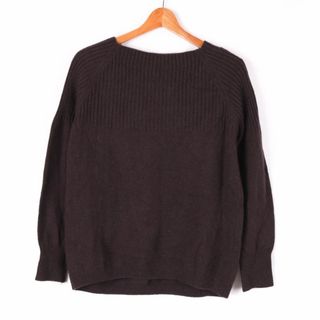 シップス(SHIPS)のシップス ニット セーター 長袖 ウール/カシミア混 リブ シンプル 無地 M相当 トップス レディース フリーサイズ ブラウン SHIPS(ニット/セーター)