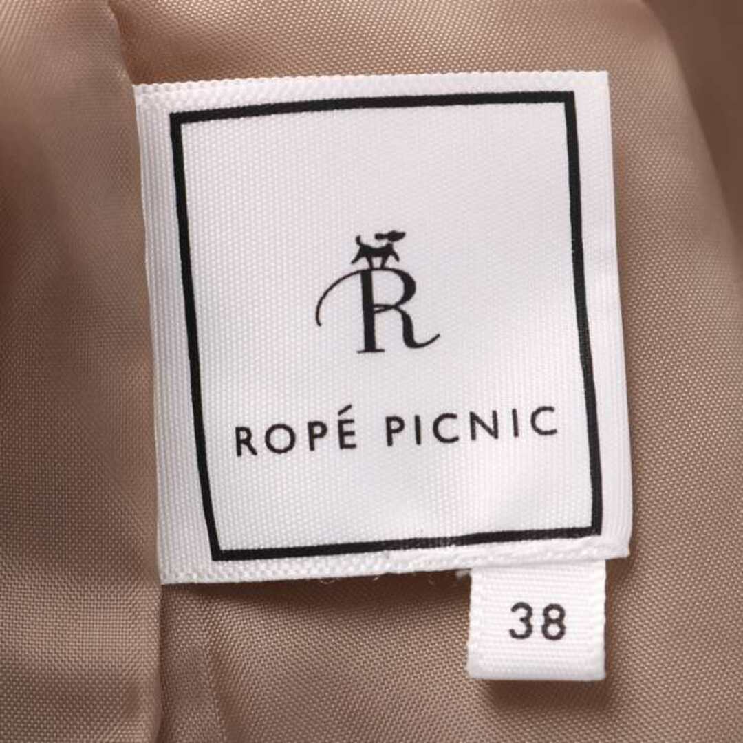Rope' Picnic(ロペピクニック)のロペピクニック ワンピース ジャンパースカート 膝丈 Vネック ヘリンボーン 無地 レディース 38サイズ ベージュ ROPE PICNIC レディースのワンピース(その他)の商品写真