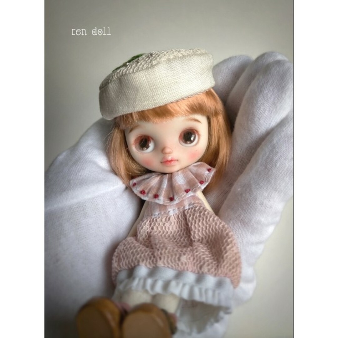 人形カスタムアイシードール✰プチサイズ　本体とおまけのニット帽　*ren doll*