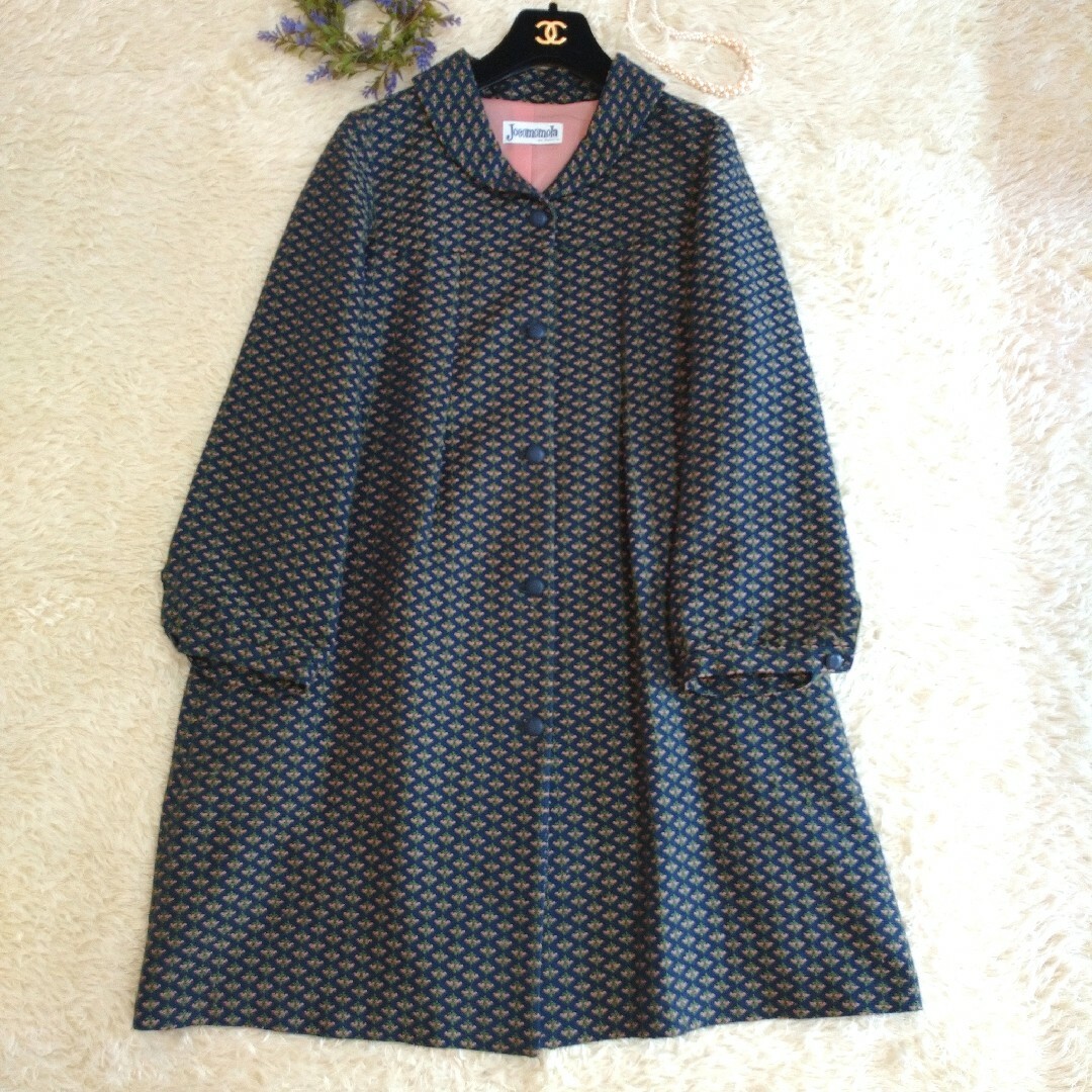 日本製★Jocomomola　コート　刺繍　40　L　薄手　オーバーサイズ
