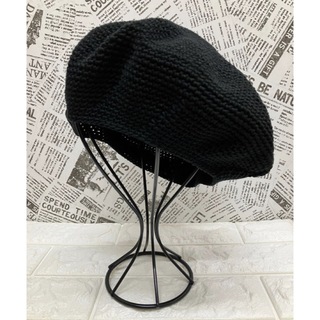 ハンドメイド　手編み　どんぐり帽子 年中使える綿100(ハンチング/ベレー帽)