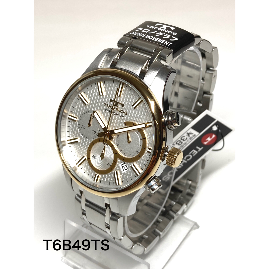 テクノス T6B49TS クロノグラフ ホワイト-boxdobem.com.br