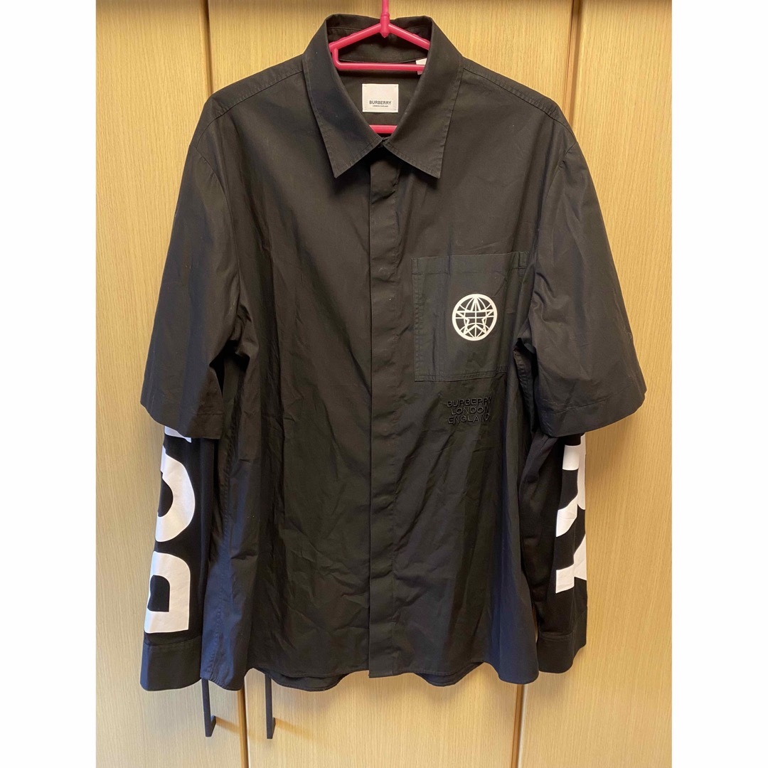 BURBERRY - 正規 22SS BURBERRY バーバリー レイヤードシャツの BURBERRY - 正規 22SS BURBERRY バーバリー レイヤードシャツの