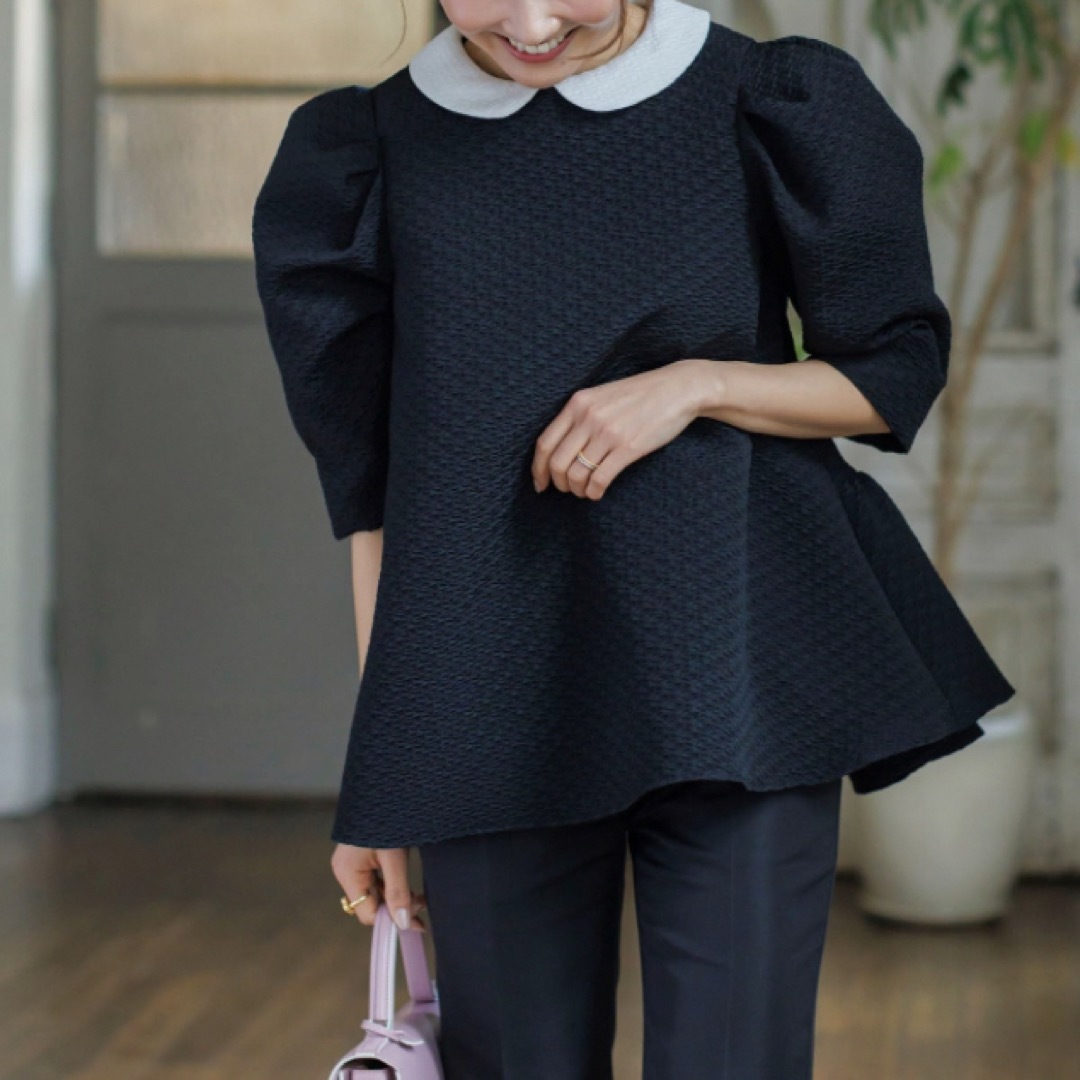 Drawer - じゅんせい様専用Back flare jacquard blouseの通販 by