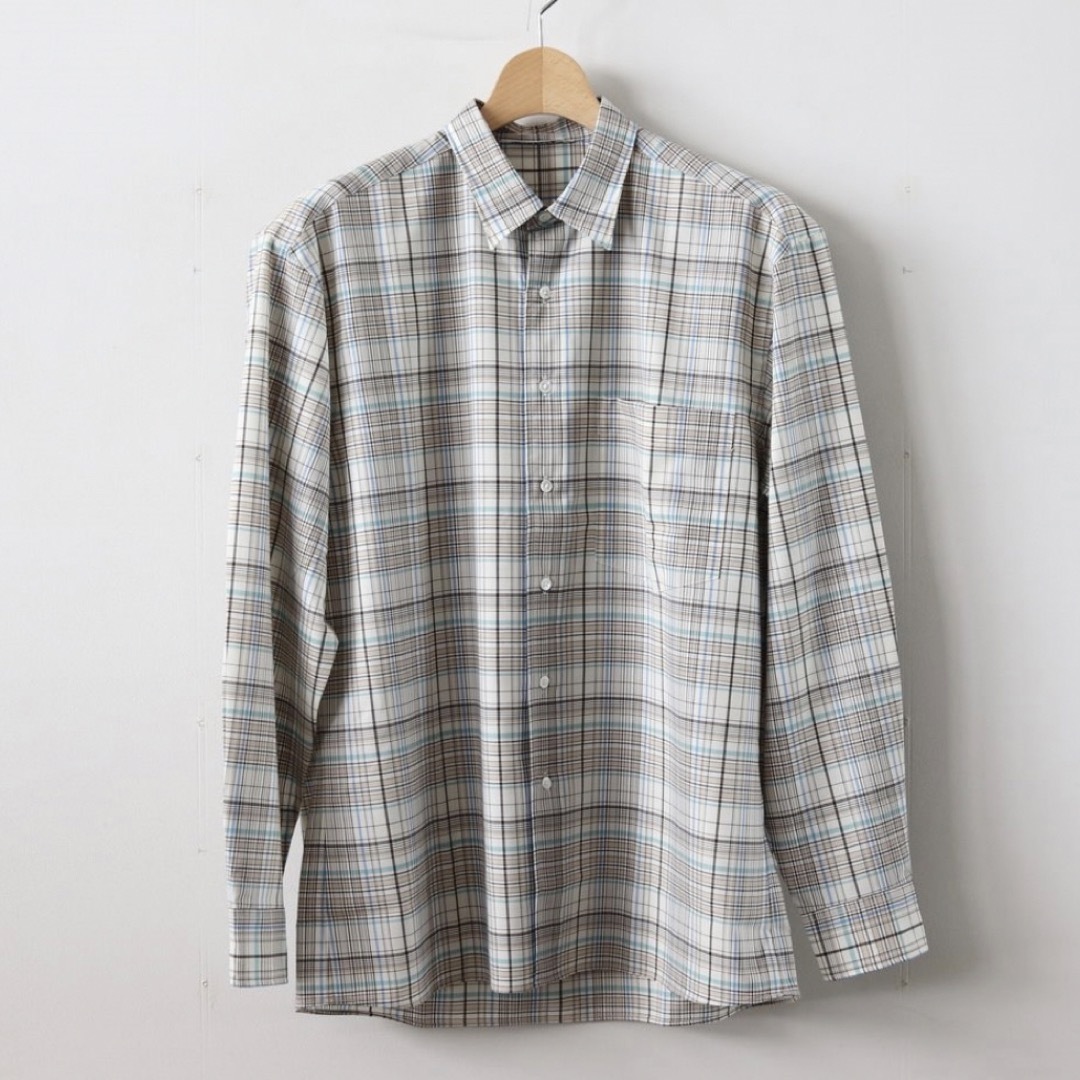 AURALEE SUPER LIGHT WOOL CHECK SHIRTS 3