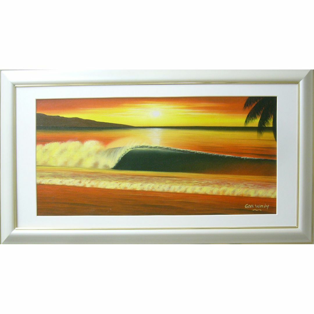 絵画 油絵 マルチアル 風景画 波 絵画 油絵 マルチアル 風景画 波