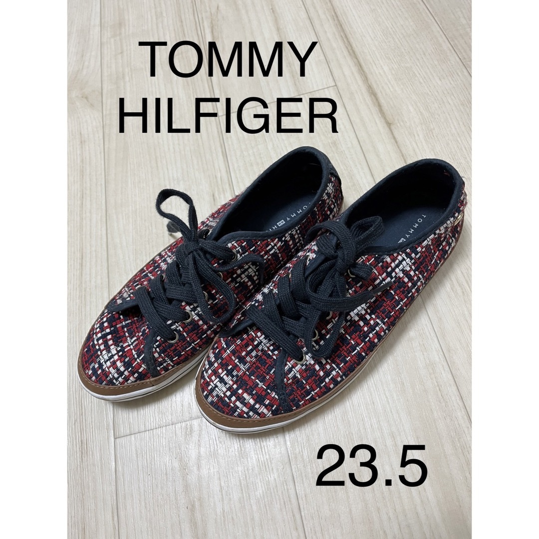 TOMMY HILFIGER(トミーヒルフィガー)のTOMMY HILFIGER♡ツイード　スニーカー　23.5 レディース レディースの靴/シューズ(スニーカー)の商品写真