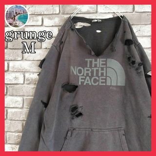 ザノースフェイス(THE NORTH FACE)のグランジボロスウェットダメージBORO黒ロゴ(スウェット)