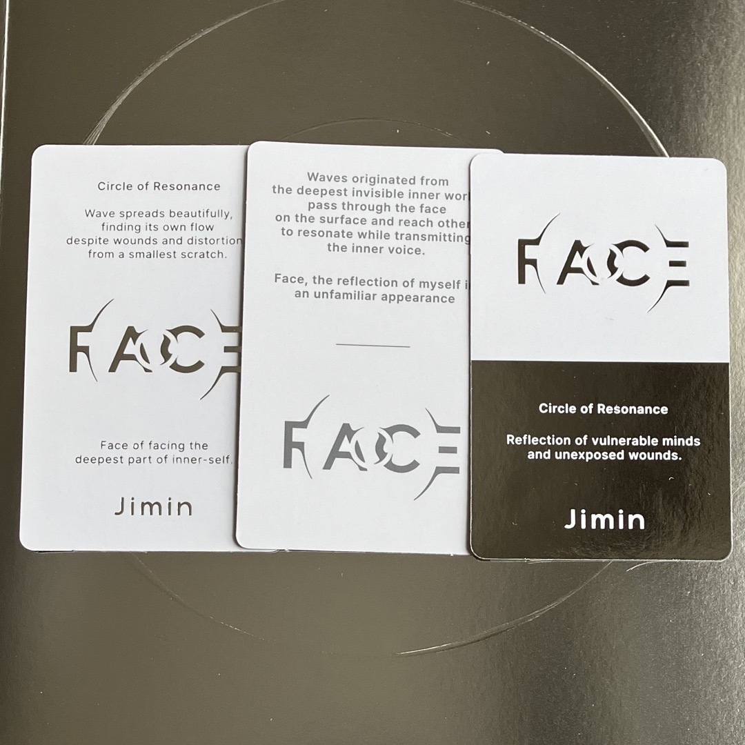 BTS JIMIN ジミン『FACE』公式 トレカ 3枚セット