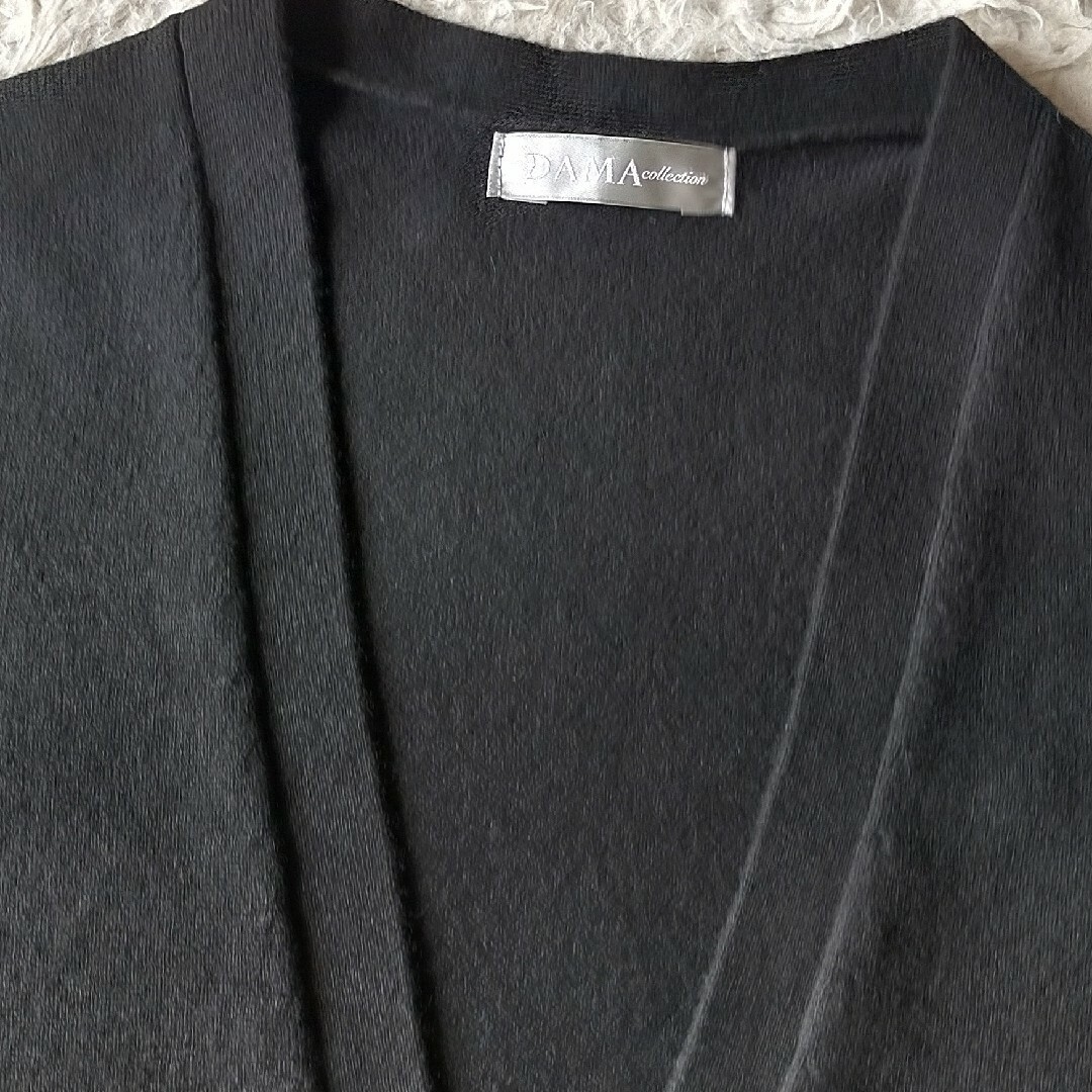 【ダーマコレクション】カシミヤ100%ロングカーディガン M ブラック