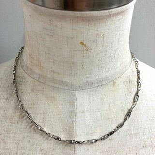VINTAGEヴィンテージ シルバー豚鼻チェーンネックレス/925/メキシカン