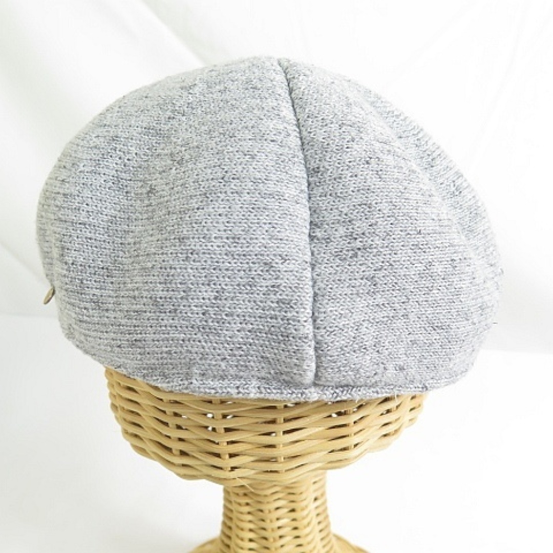 other(アザー)のポルカドット Polcadot ベレー帽 チャーム リネン混 57.5cm 灰 レディースの帽子(ハンチング/ベレー帽)の商品写真