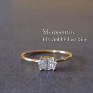 14kgf＊モアサナイト（モアッサナイト・Moissanite）＊ゴールドリング(リング)