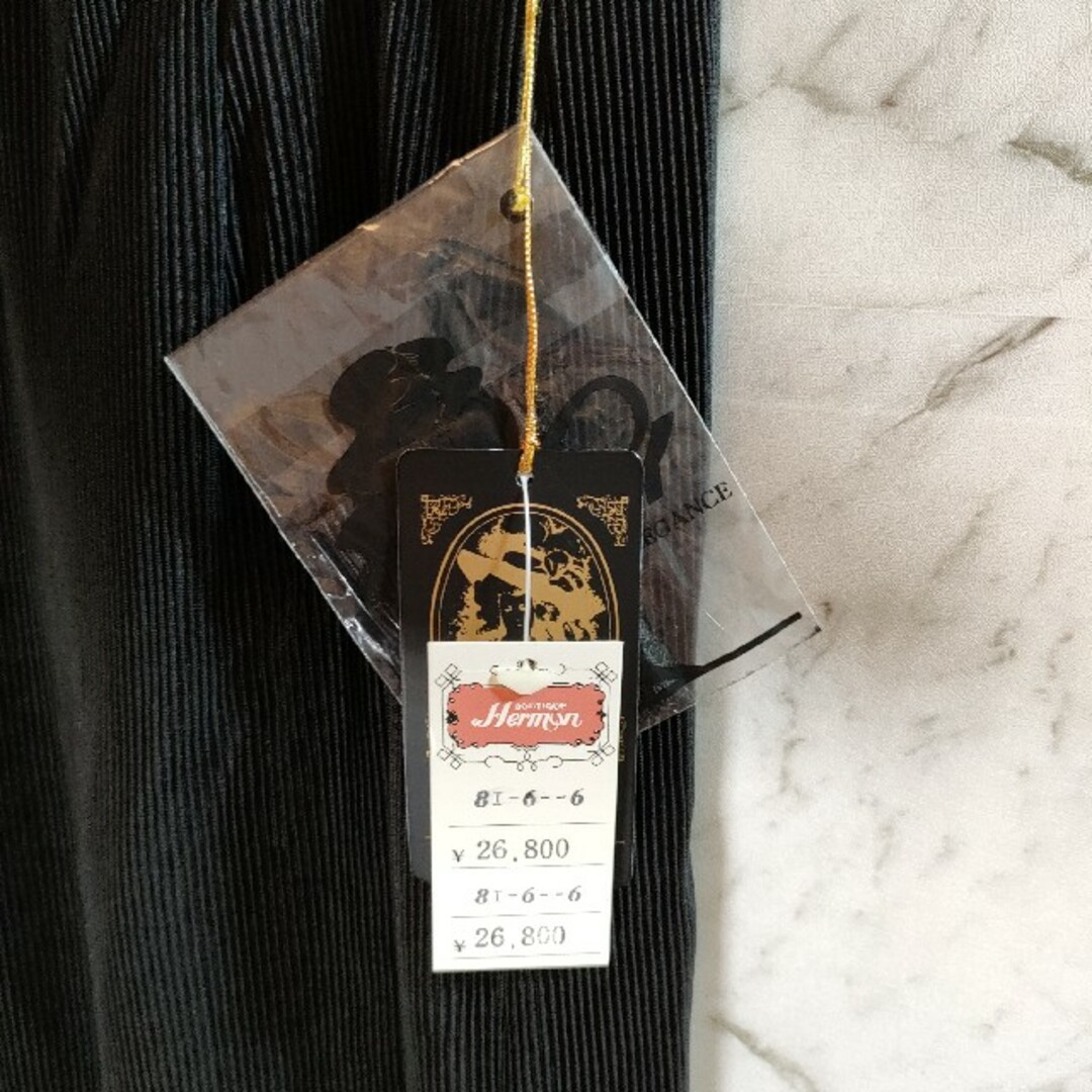 アイエレガンス　セットアップスーツ　黒　プリーツ　サージ　未使用品　M　日本製
