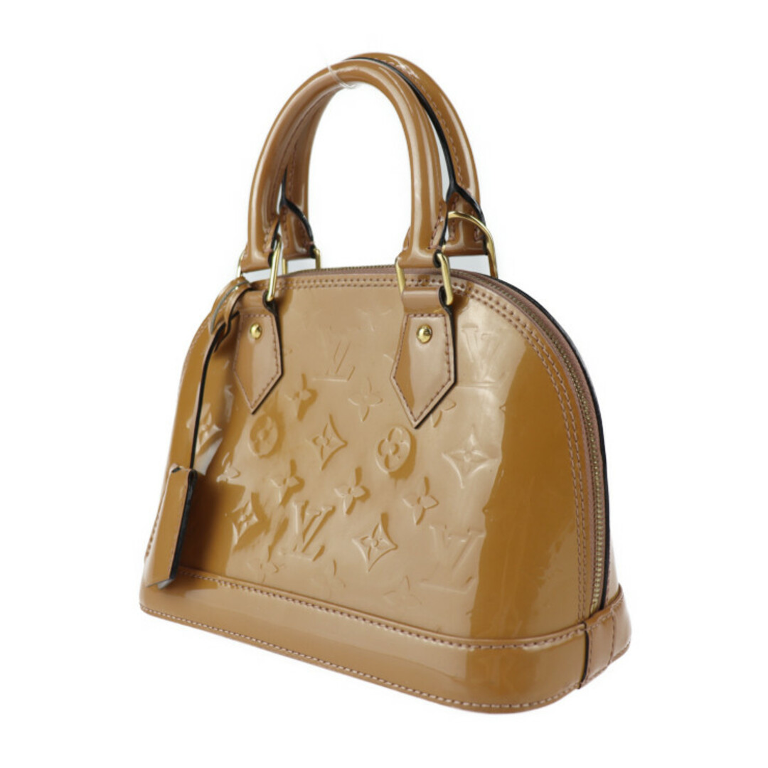 LOUIS VUITTON(ルイヴィトン)のLOUIS VUITTON ルイ ヴィトン モノグラムヴェルニ アルマBB ハンドバッグ M91585 コーティングキャンバス レザー  ローズヴェルール ベージュ系 ゴールド金具  2WAY ショルダーバッグ ビトン 【本物保証】 レディースのバッグ(ハンドバッグ)の商品写真