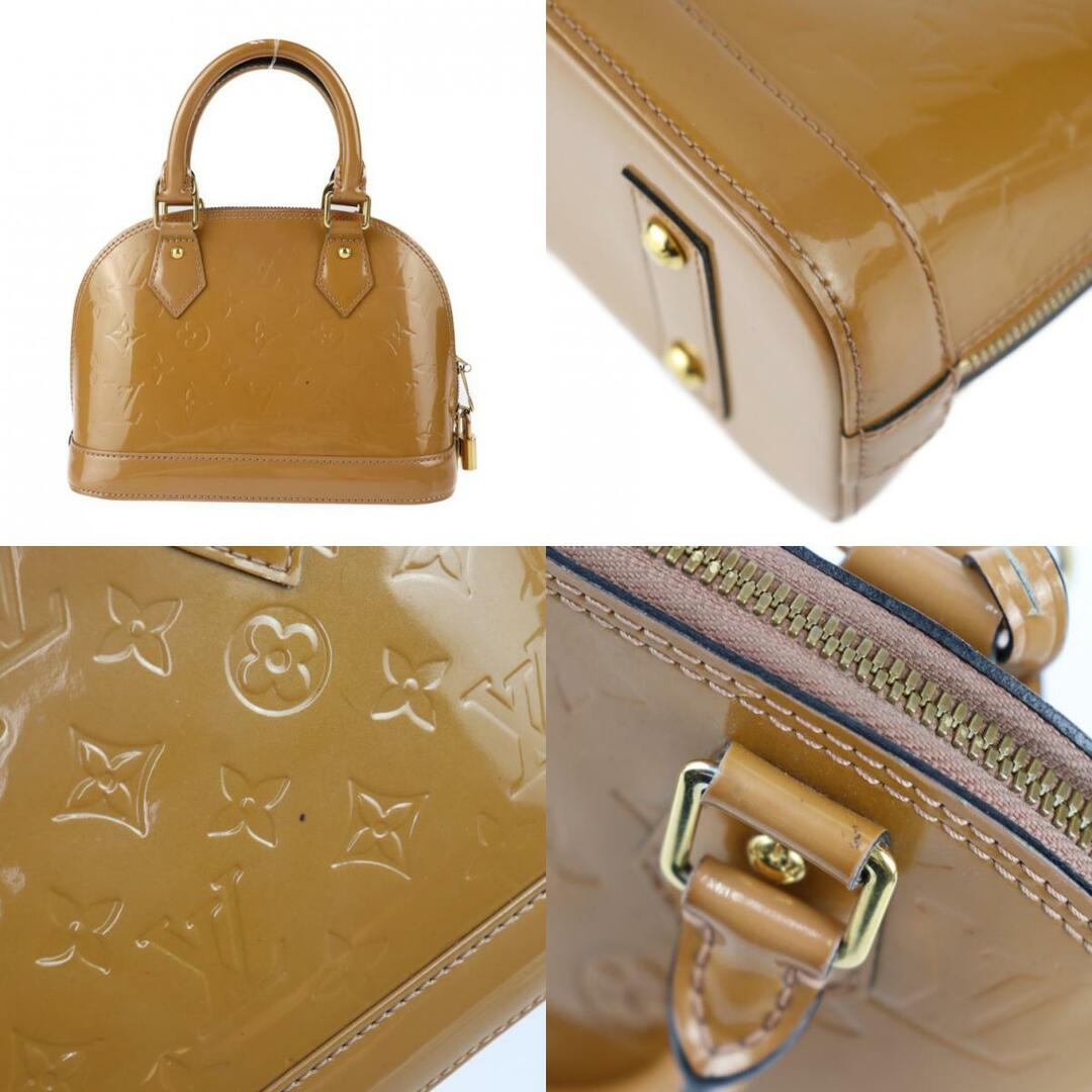 LOUIS VUITTON(ルイヴィトン)のLOUIS VUITTON ルイ ヴィトン モノグラムヴェルニ アルマBB ハンドバッグ M91585 コーティングキャンバス レザー  ローズヴェルール ベージュ系 ゴールド金具  2WAY ショルダーバッグ ビトン 【本物保証】 レディースのバッグ(ハンドバッグ)の商品写真