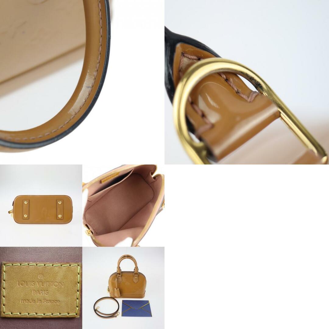 LOUIS VUITTON(ルイヴィトン)のLOUIS VUITTON ルイ ヴィトン モノグラムヴェルニ アルマBB ハンドバッグ M91585 コーティングキャンバス レザー  ローズヴェルール ベージュ系 ゴールド金具  2WAY ショルダーバッグ ビトン 【本物保証】 レディースのバッグ(ハンドバッグ)の商品写真