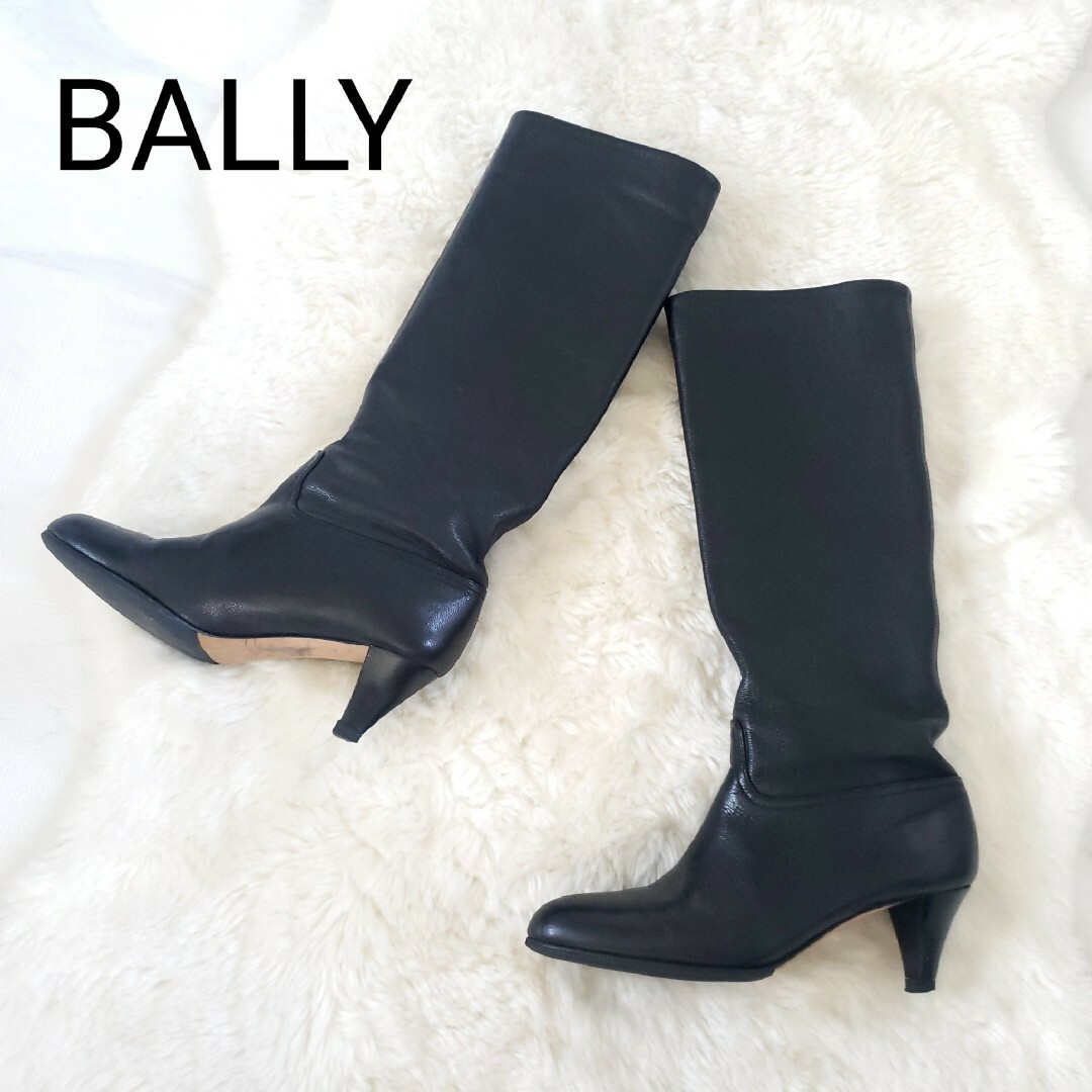 Bally - BALLY イタリア製レザーロングブーツ ブラック 36サイズの通販 ...