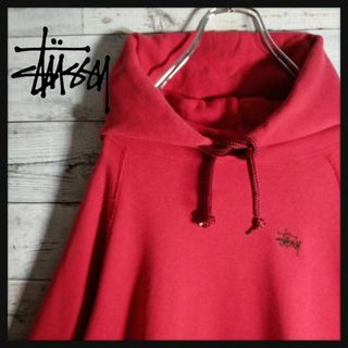 ステューシー プルオーバー パーカー(メンズ)(レッド/赤色系)の通販