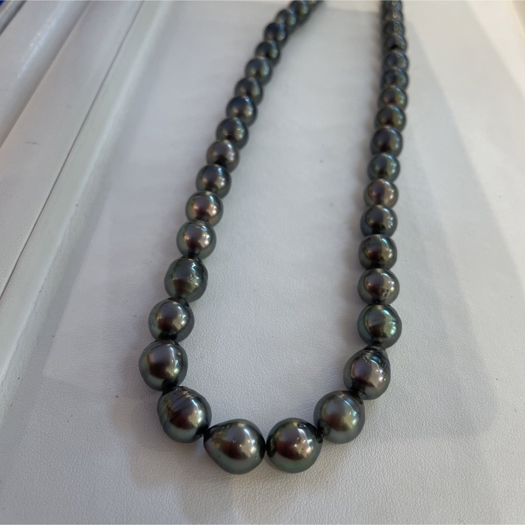 黒蝶ロングネックレス8.0-10.9mm-