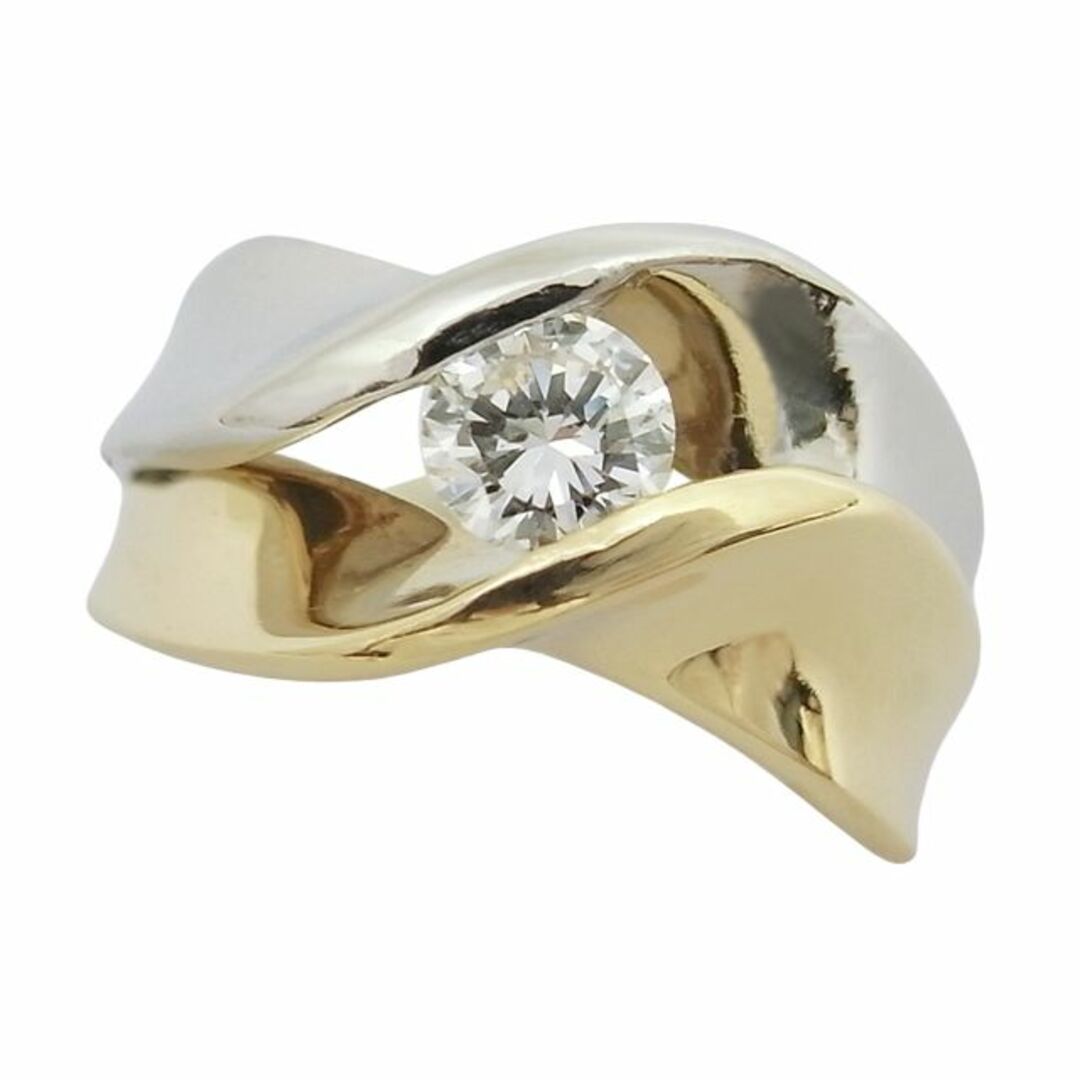 ダイヤモンドリング Pt900/K18 0.303ct 8.6g-