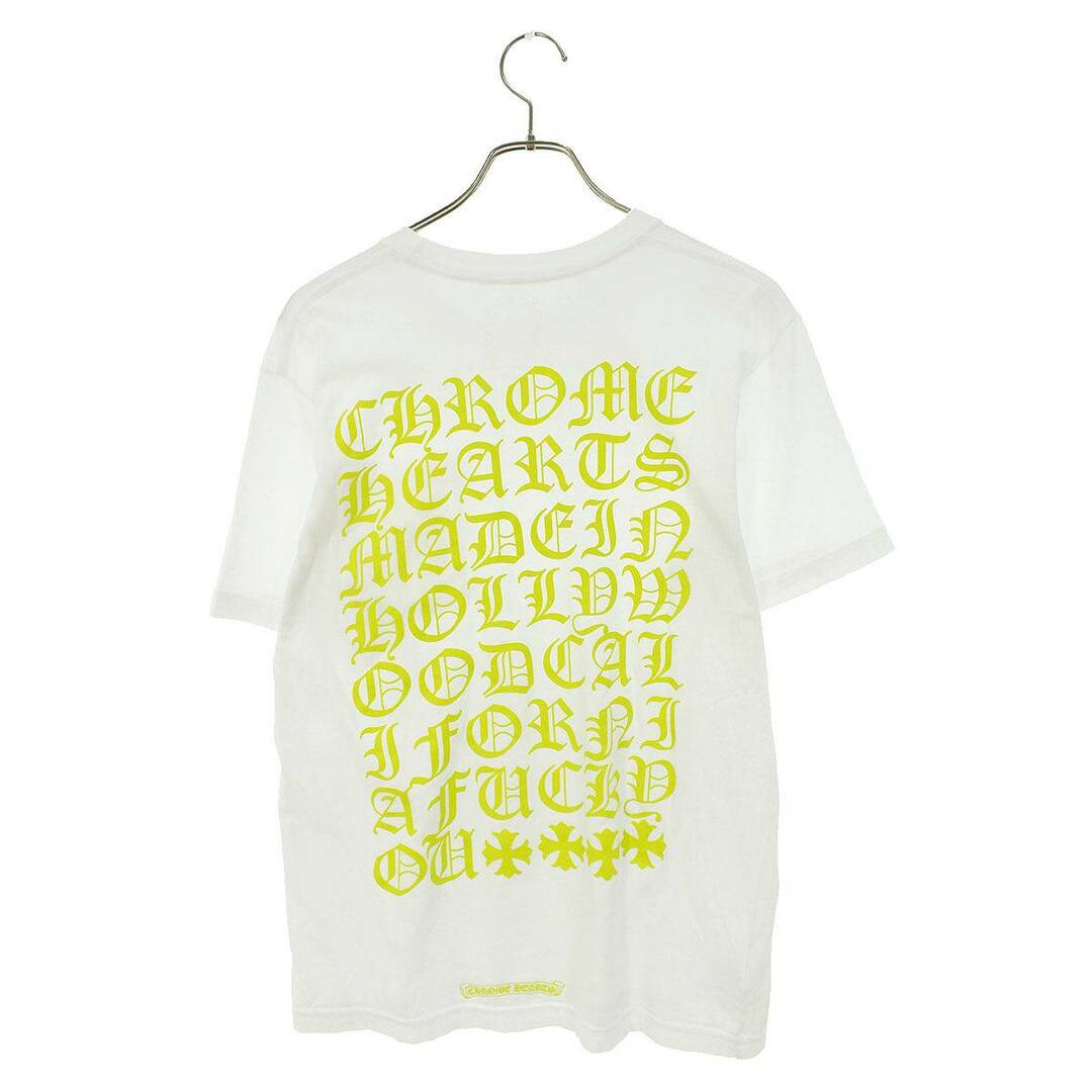 クロムハーツ ネオンカラー レターロゴ バックプリント Tシャツ 白 XL-