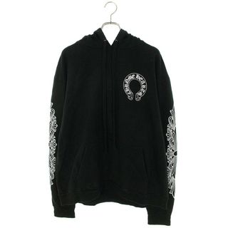 クロムハーツ(Chrome Hearts)のクロムハーツ  SWTSHRT PLVR フローラルクロスプリントプルオーバーパーカー メンズ L(パーカー)