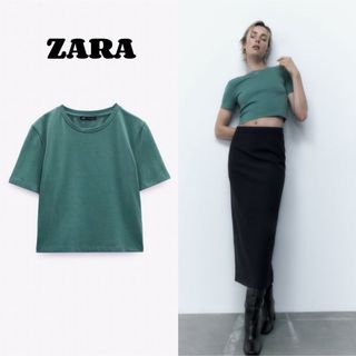 ザラ(ZARA)のzara トップス【新品未使用】(Tシャツ(半袖/袖なし))