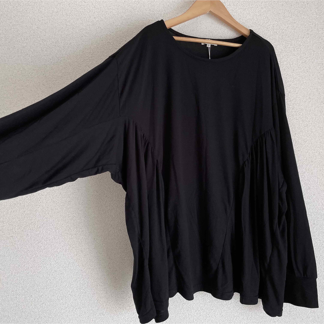 ○ 大きいサイズ新品 ゆったりカットソー ブラック 6Lサイズ○の通販