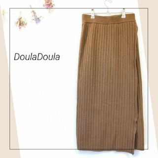 ドゥーラドゥーラ(Doula Doula)のドゥーラドゥーラ／DoulaDoula／Ｆ／リブニット巻スカート風ロングスカート(ロングスカート)