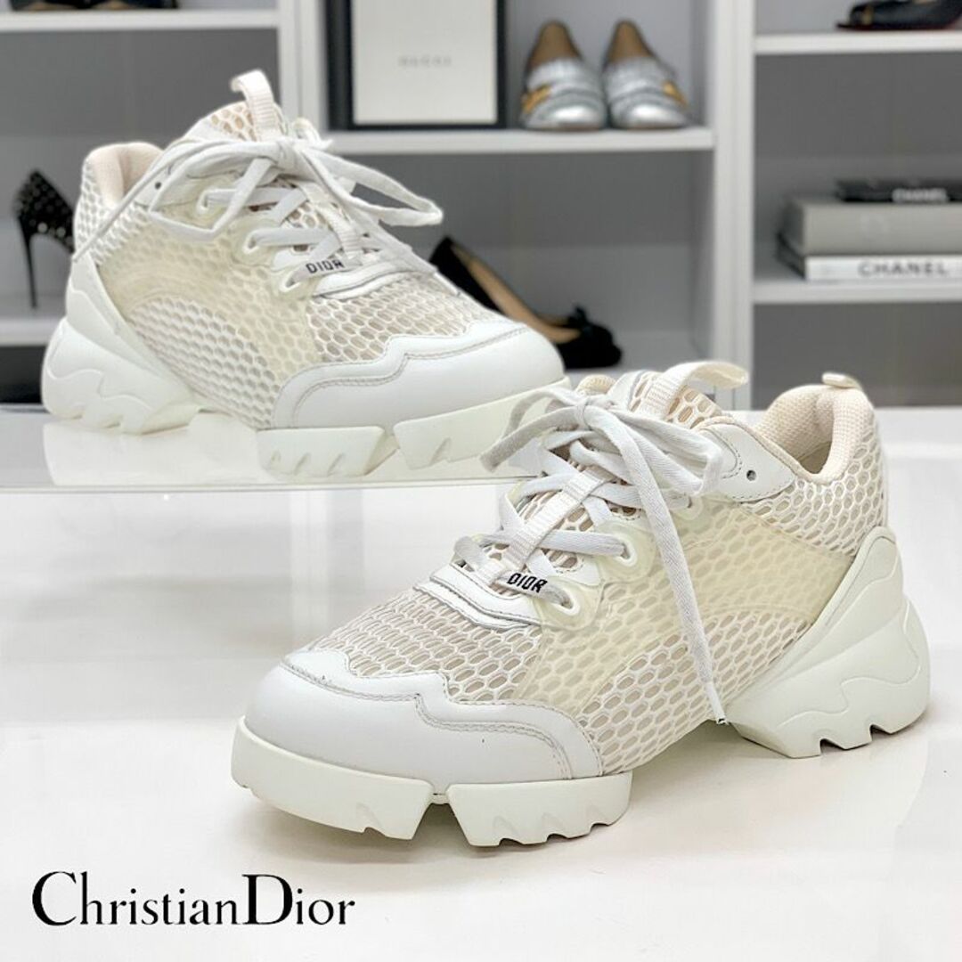 Christian Dior(クリスチャンディオール)の6914 クリスチャンディオール メッシュ スニーカー ホワイト レディースの靴/シューズ(スニーカー)の商品写真