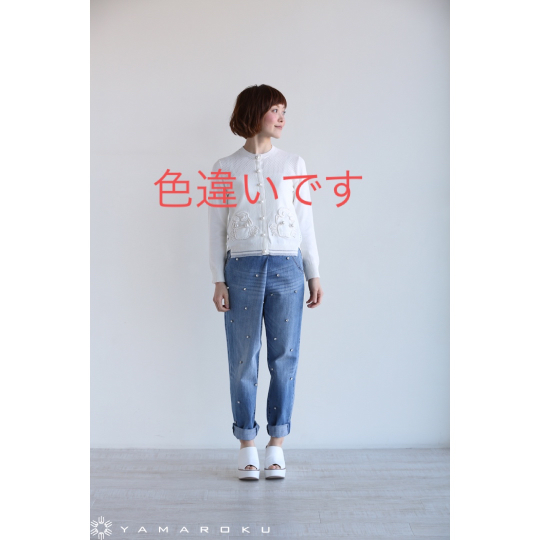 MUVEIL WORK(ミュベールワーク)のMUVEILビジューデニム38 レディースのパンツ(デニム/ジーンズ)の商品写真