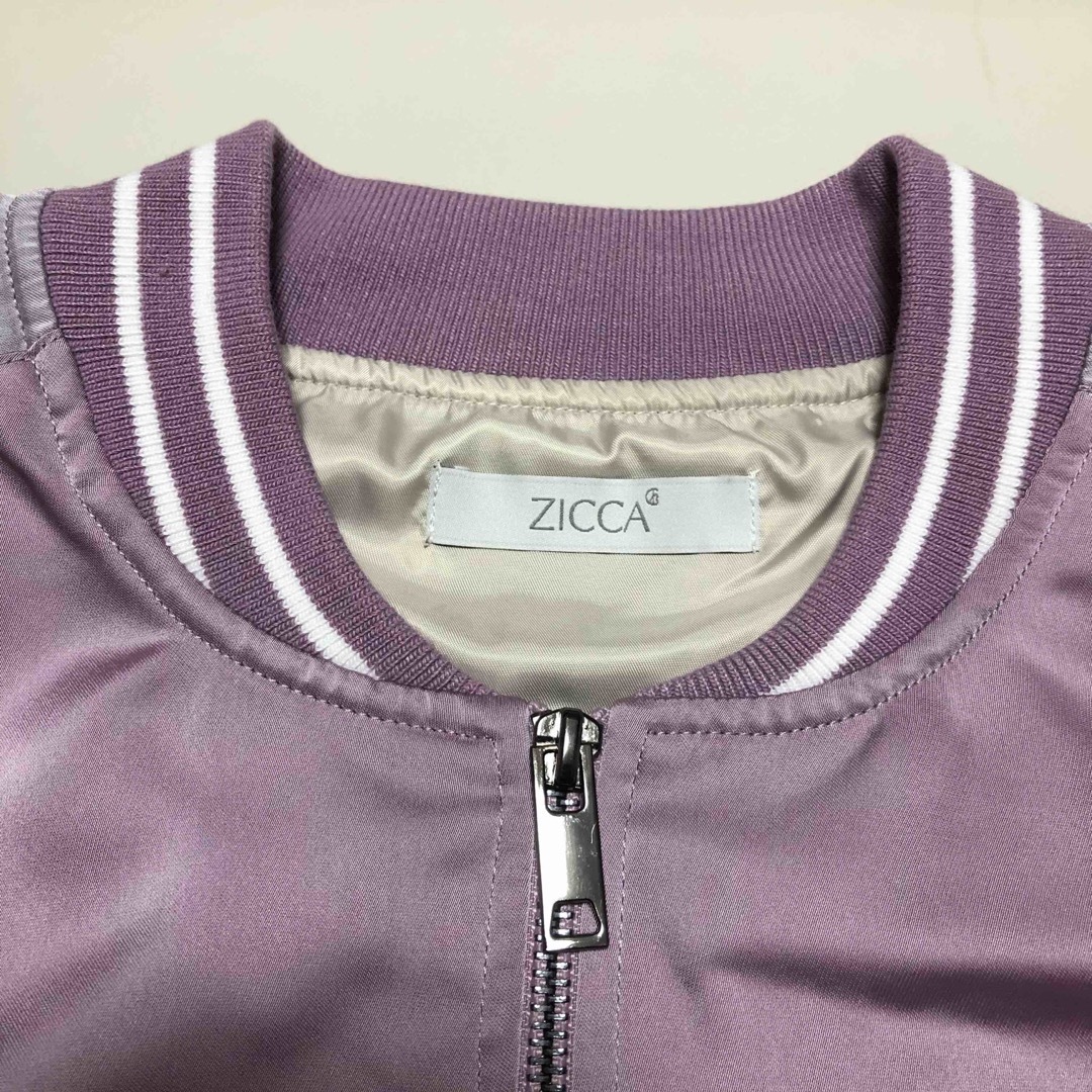 Char ZICCA RECORDS スカジャン サテンボンバージャケット 紫