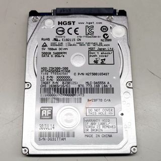 ヒタチ(日立)のHGST HTS545050A7E660 500GB 2.5インチHDD⑥(PCパーツ)