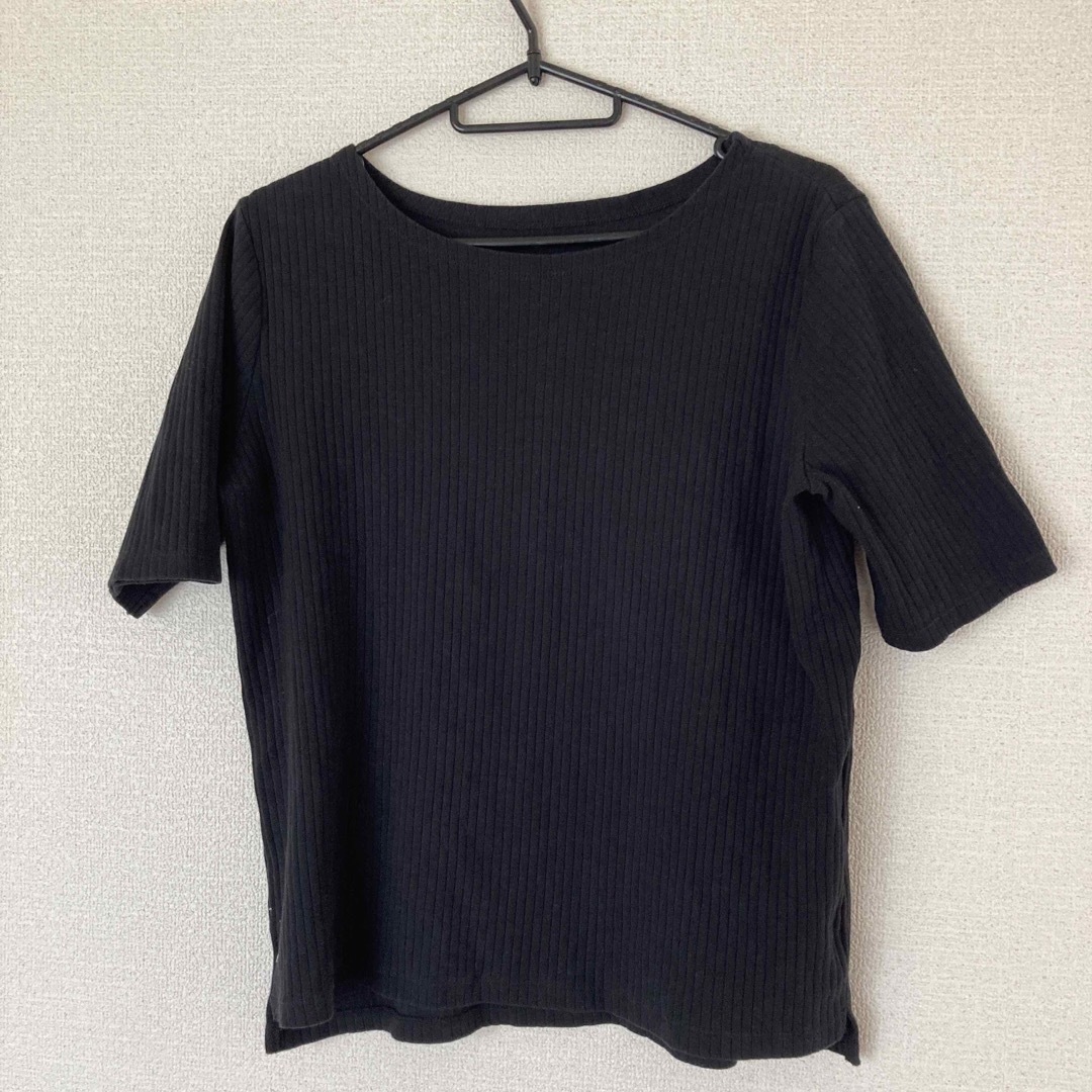 grove(グローブ)の黒　カットソー  レディースのトップス(Tシャツ(半袖/袖なし))の商品写真