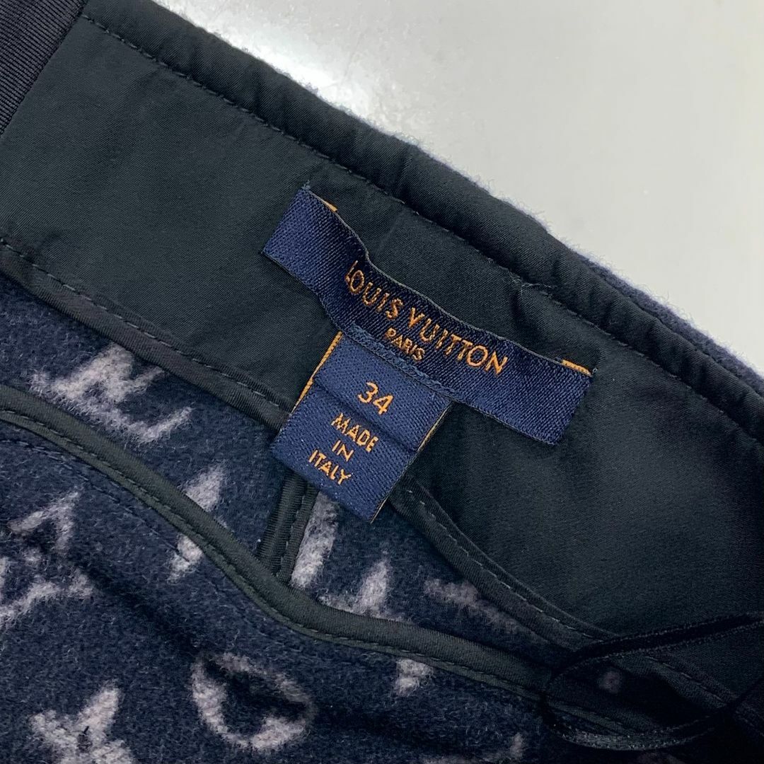 LOUIS VUITTON(ルイヴィトン)の7193 ヴィトン モノグラム ウール スカート ネイビー レディースのスカート(ミニスカート)の商品写真