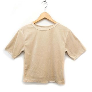 カスタネ(Kastane)のカスタネ Kastane ベロア 半袖 カットソー Tシャツ クルーネック 無地(カットソー(半袖/袖なし))