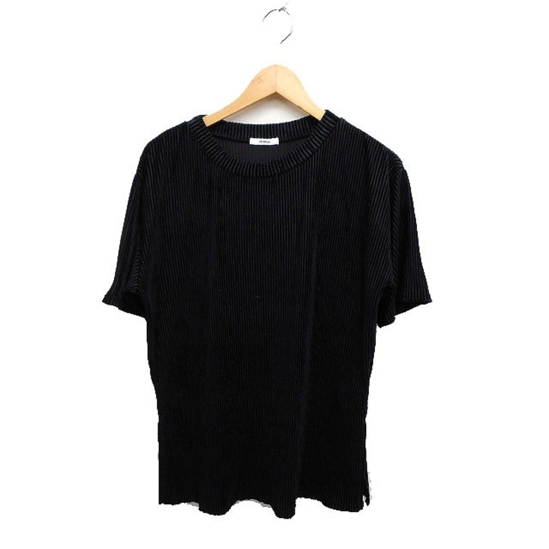 MURUA(ムルーア)のムルーア MURUA リブ カットソー Tシャツ 半袖 クルーネック ベロア レディースのトップス(カットソー(半袖/袖なし))の商品写真