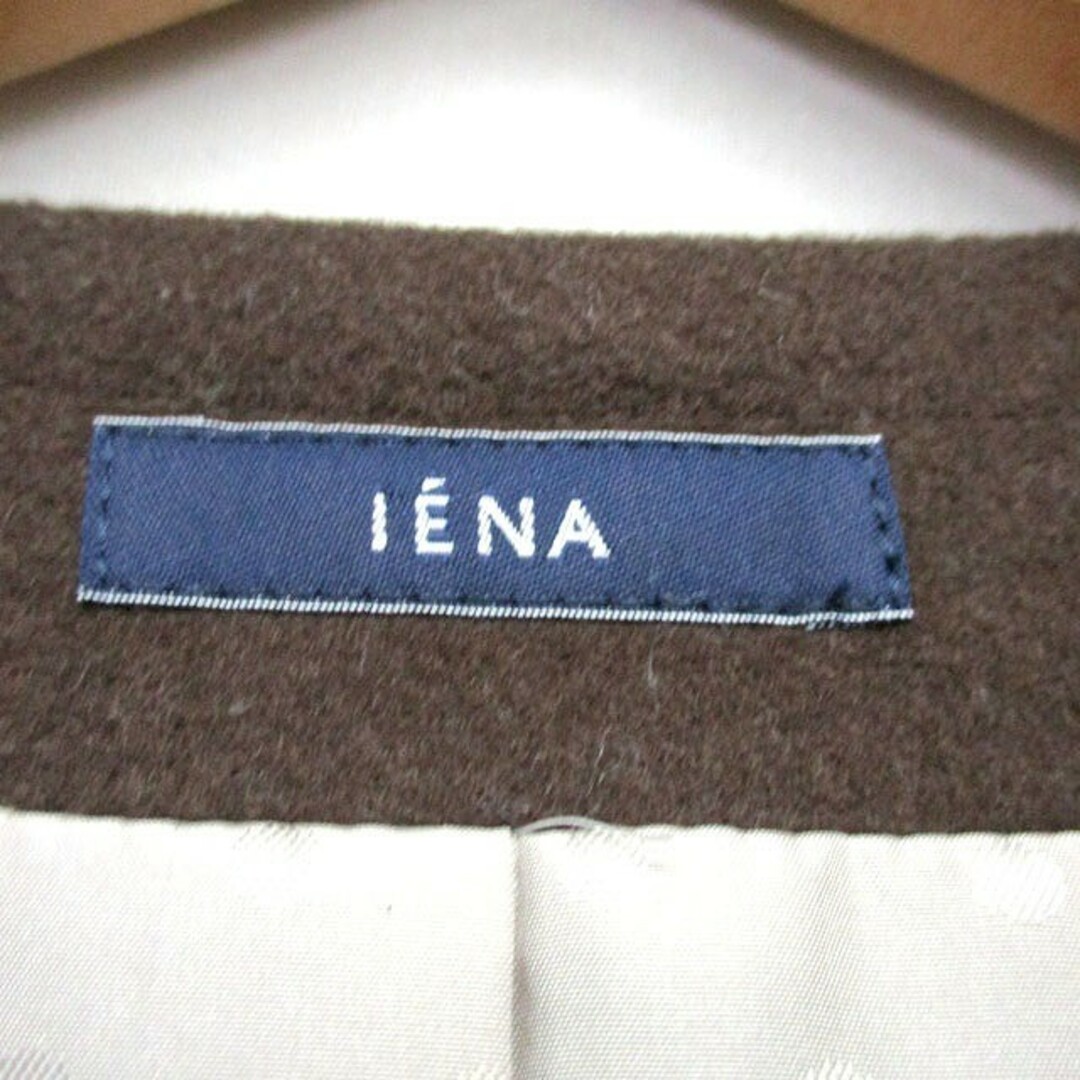 IENA(イエナ)のイエナ IENA ノーカラー ジャケット ウール シンプル ブラウン 茶 レディースのジャケット/アウター(その他)の商品写真