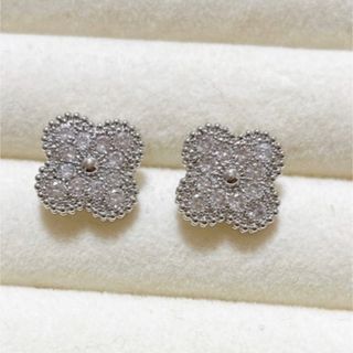 sonaダイヤモンドクローバーピアス/シルバー(ピアス)