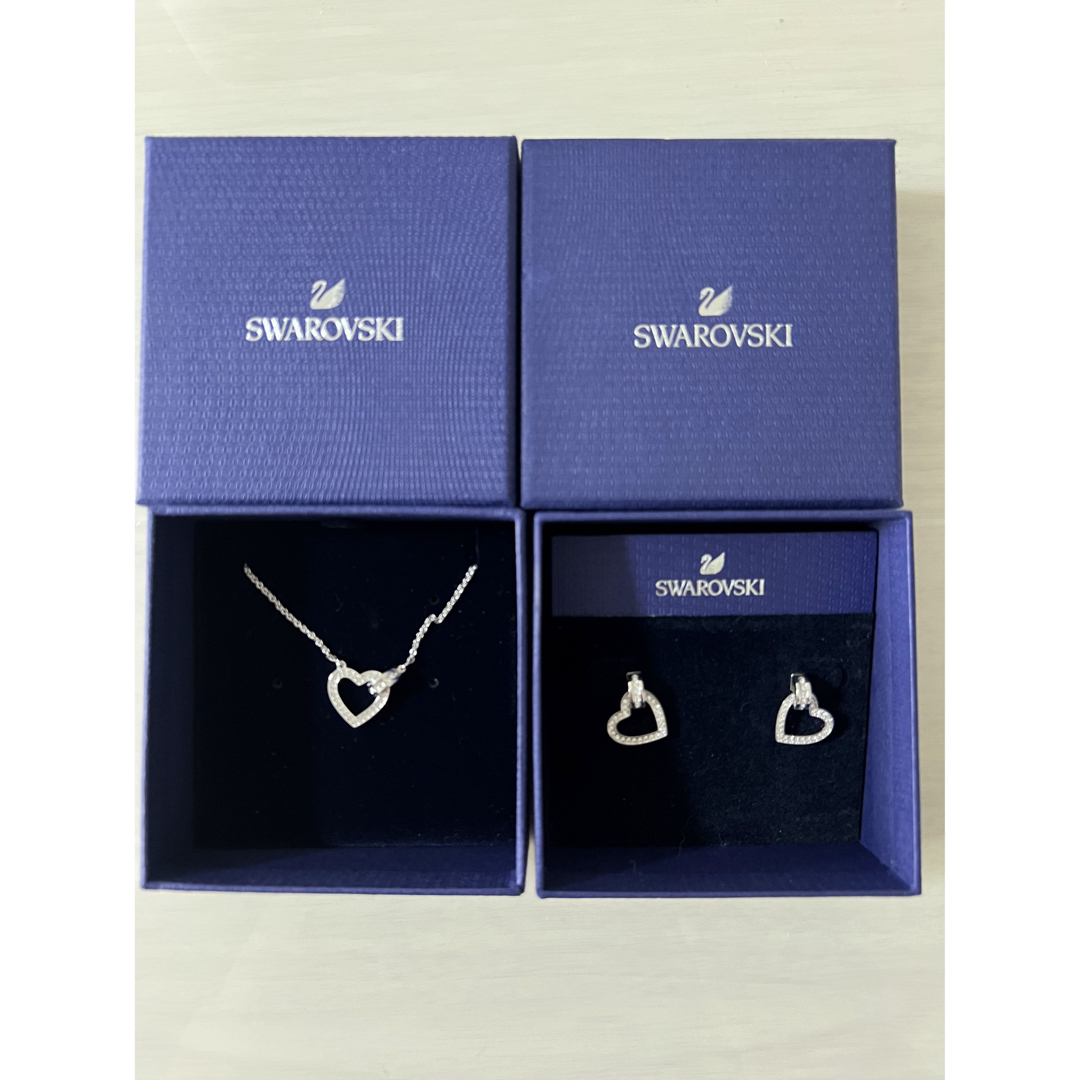 SWAROVSKI スワロフスキー ハート ネックレス ピアス セット - ネックレス