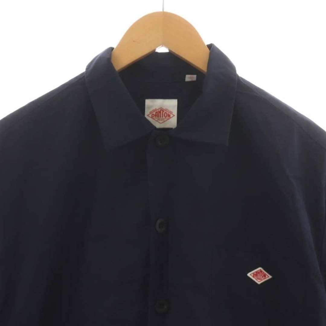 DANTON(ダントン)のDANTON コットンポプリン 半袖ワイドカラーシャツ 40 M 紺 メンズのトップス(シャツ)の商品写真