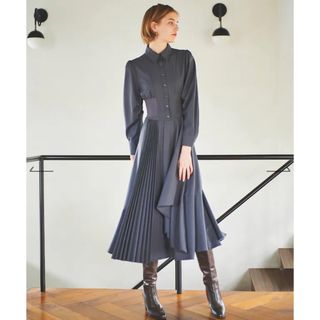 アンドクチュール(And Couture)のウエストリブアシメシャツワンピース(ロングワンピース/マキシワンピース)