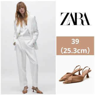 ZARA メッシュヒールスリングバックシューズ